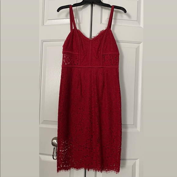 Express Dresses & Skirts - Express maroon midi lace dress! Perfect condition